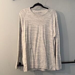 Bonobos Long-Sleeve Heather Light Gray Crew